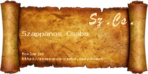 Szappanos Csaba névjegykártya