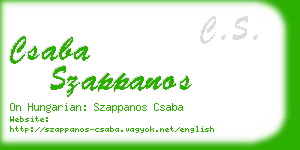 csaba szappanos business card